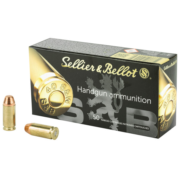 S&B .40 S&W 180 Grain FMJ Ammunition - 50 Rounds/1000 Rounds