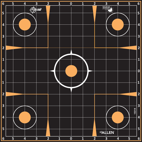 ALLEN EZ AIM 12"X12" Sight-In Target Pack - 5 Count