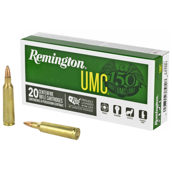 Remington UMC .22-250 50 Grain Hollow Point Ammunition - 20 Rounds/200 Rounds