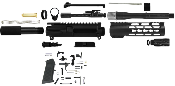 TacFire AR-15 Pistol Build Kit 300 Blackout KeyMod Black Steel
