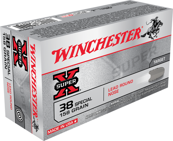 Winchester Super X .38 Special 158gr LRN Ammo - 50 Rounds