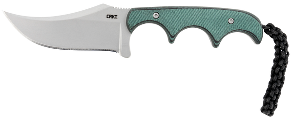 CRKT 2379 Minimalist Persian Fixed Blade Knife with Green Resin Handle and Sheath