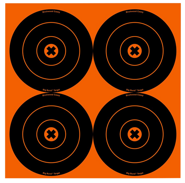 Birchwood Casey Big Burst 6" Self-Adhesive Bullseye Targets - 12 Pack