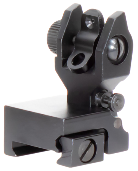 Aim Sports MT201 AR-15 Low Profile Rear Flip-Up Sight - Black Anodized