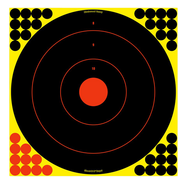 Birchwood Casey 12" Reactive Bullseye Targets - 12 Pack