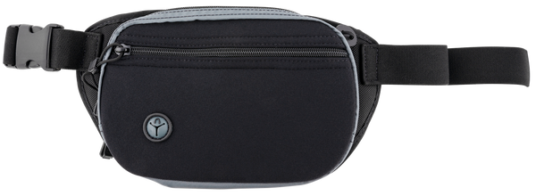 Galco Fastrax PAC Waistpack for Glock 32/Kahr CW - Compact, Ambidextrous, Black/Gray Neoprene, Fits Up to 50" Belt