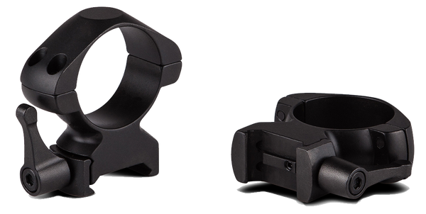 Konus 7409 Matte Black 30mm Quick Release High Steel Rings 0 MOA