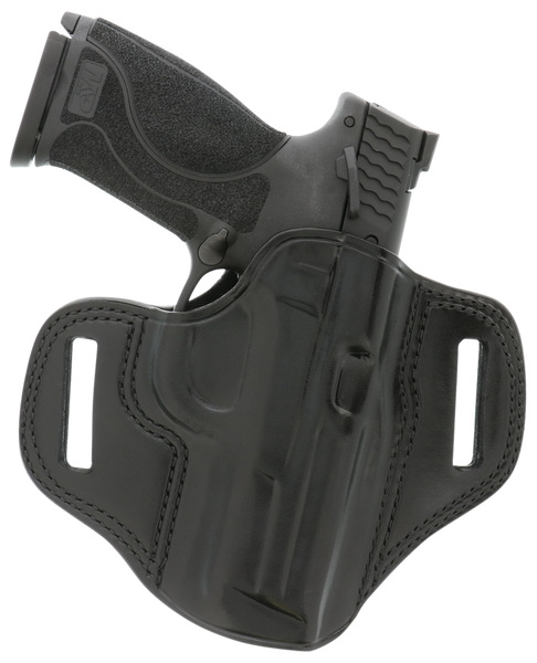 Galco CM224B Combat Master OWB Black Leather Holster for Ruger Security-9/Glock 17/22 Gen2-5, 1.75" Belt, Right Hand