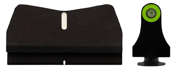 XS Sights DXT2 Suppressor Height Night Sights for Glock 17/19 - Green/White Tritium Front, Black/White Rear