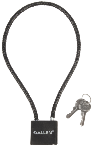 Allen 15414 Black Stainless Steel Cable Gun Lock with Key for Handgun/Rifle/Shotgun