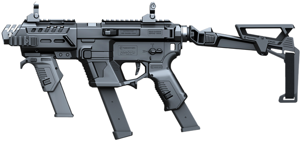 Recover Tactical P-IX+MG PG9 SR20 Metal Front Guard Folding Brace - Black
