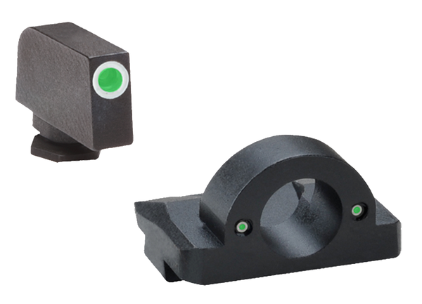 AmeriGlo GL125 Ghost Ring Sight Set for Glock with Green Tritium Sights