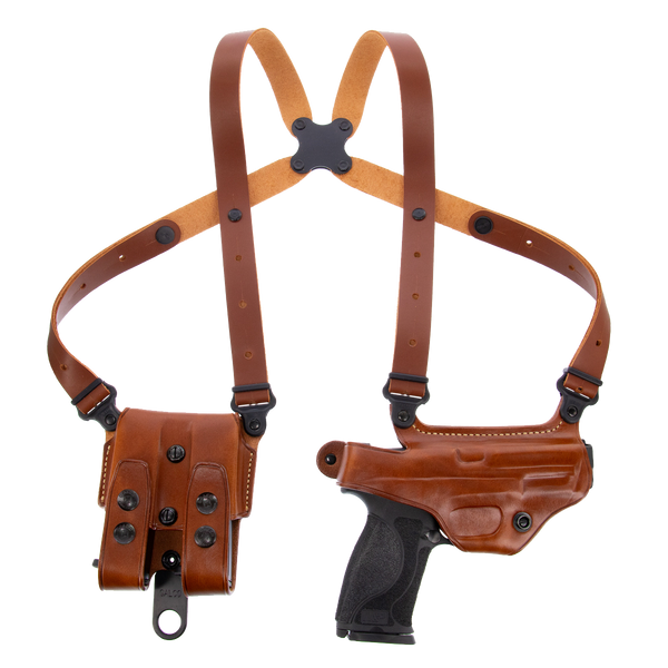 Galco MC446 Miami Classic Shoulder Holster for Springfield XD/Mod. 2, Right Hand, Tan Leather, Fits Up to 56" Chest
