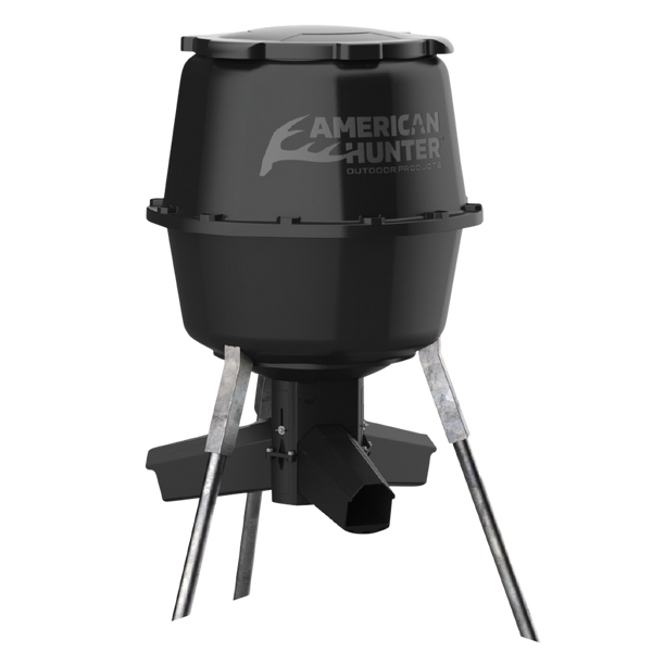 American Hunter 30 Gallon Gravity Feeder with Nesting Hopper - Black