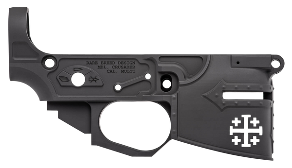 Spikes STLB600 Crusader AR-15 Lower Receiver Multi-Caliber 7075-T6 Aluminum Black Anodized