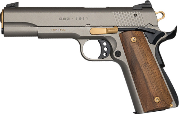 German Sport 1911 15th Anniversary .22LR with 5" Grey/Gold Wood Grips, 10-Round Capacity