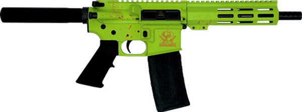 7.5" Nitride Zombie Splatter AR15 Pistol .223 Wylde