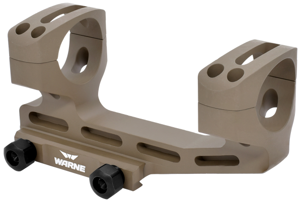 Warne LRSKEL34DE 34mm Dark Earth Aluminum Skeletonized Scope Mount/Ring Combo with 20 MOA for MSR