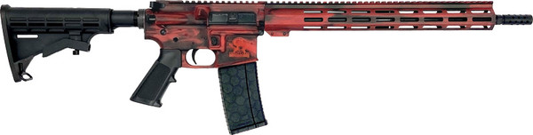 16" NIT BBL Lipstick Red GLFA AR15 Battleworn .223 Wylde