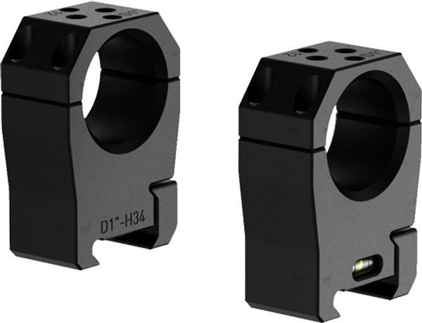 Medium Black Audere Scope Rings PSR 1-Inch