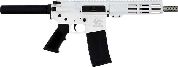 7.5" Stainless Barrel AR15 Pistol .223 Wylde White Finish