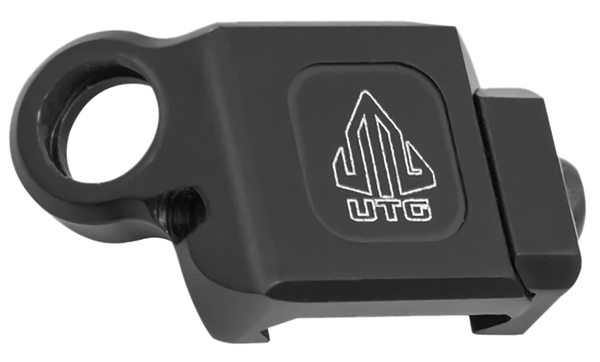 UTG TLSWPM01 Black Aluminum Angled QD Sling Swivel Adapter for Picatinny Rails