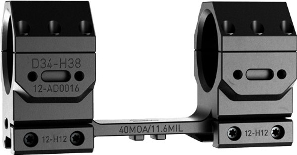 34mm High 40MOA Black Audere Scope Mount Adversus