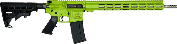16" Stainless Steel Barrel Zombie Green GLFA AR15 Splatter .223 Wylde
