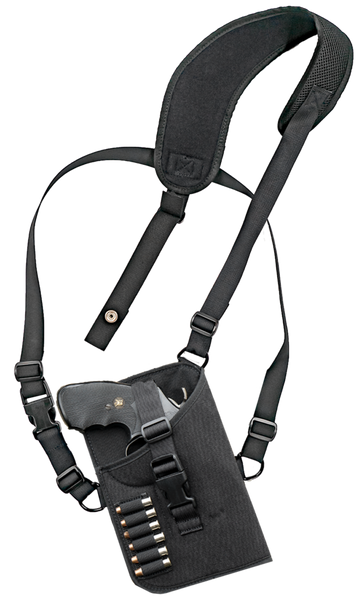 GrovTec US Inc GTHL15102R Trail Pack Shoulder Harness for Medium/Large Revolvers, 3-4" Barrel, Right Hand, Black Nylon