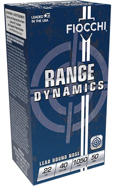Fiocchi Field Dynamics 22LR 40gr LRN High Velocity Ammo - 50 Rounds/Box, 100 Boxes/Case