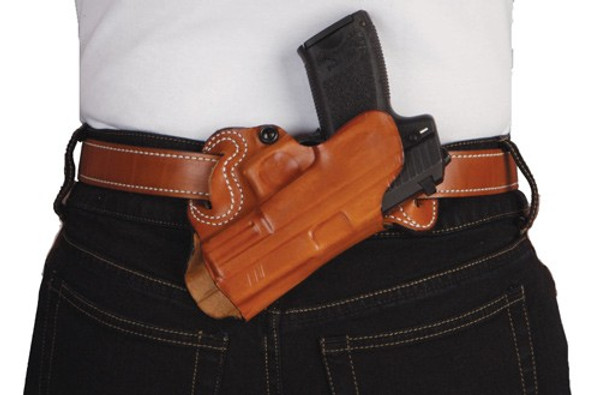 Desantis Small of Back Holster for Glock 17/19 - RH OWB Leather
