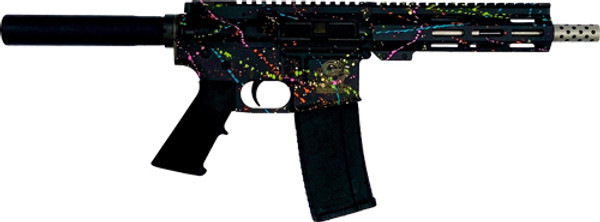 7.5" Stainless Steel Barrel Splatter Black AR-15 Pistol .223 Wylde