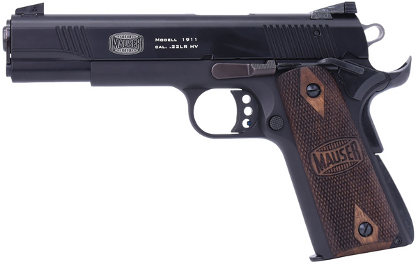 Mauser Rimfire 1911 .22 LR Pistol with Walnut Grip and Ambidextrous Features