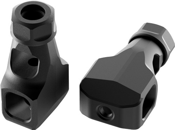 .338 Caliber Matte Black Audere Hammerhead Muzzle Brake with 3/4"-24 Thread