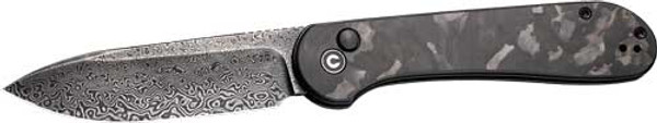 Marble Carbon Fiber/Black Stonewashed Civivi Elementum Knife 3.47"