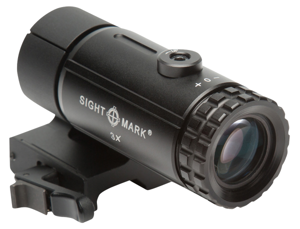 Sightmark T-3 3X Magnifier with Flip-to-Side Mount, Matte Black 3x23mm