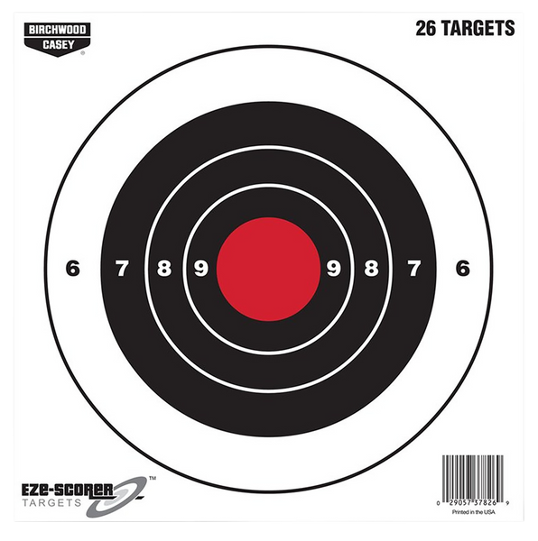 Birchwood Casey EZE-Scorer 8" Bullseye Targets - 26 Pack