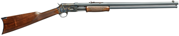 Davide Pedersoli Silver Spur 45 Colt Lever-Action Rifle with Blued Barrel and Walnut Stock