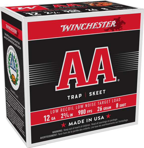 Winchester AA 12GA 2.75" 7/8OZ #8 980FPS 250RD Case Lot