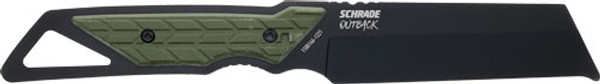 Fixed 3.6" Black/Green Schrade Outback Cleaver Knife