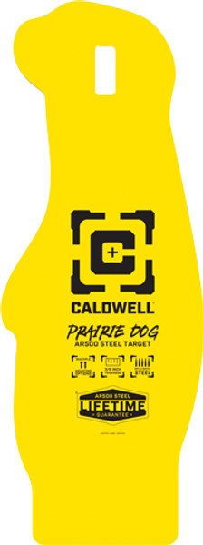 AR500 Steel Prairie Dog Target - 3/8" Yellow Caldwell