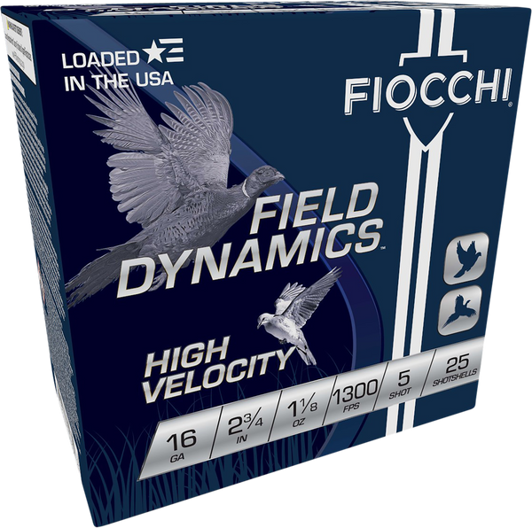 Fiocchi Field Dynamics 16 Gauge High Velocity Shotgun Shells - 25 Rounds
