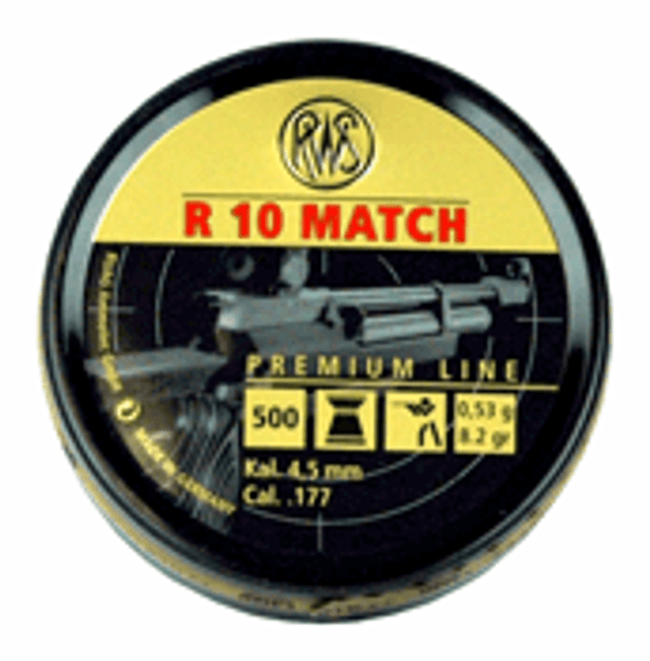 500-Pack RWS R10 Match 8.2 Grains .177 Pellets