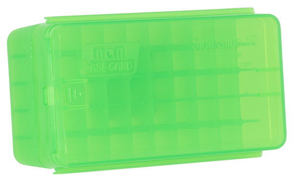 MTM Case-Gard P50SS9M16 Multi-Caliber Handgun Ammo Box - Clear Green, 50 Rounds