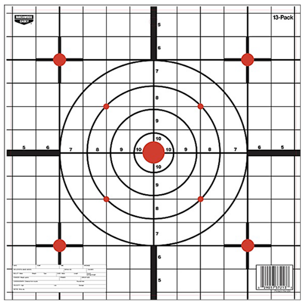 Birchwood Casey EZE-Scorer 12" Bullseye Target Pack - 13 Sheets