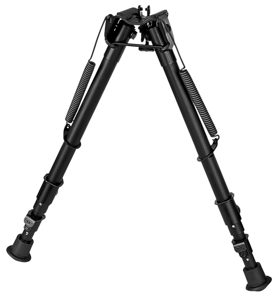 Harris Bipods 251A2 Non-Swivel, 12-25" Adjustable, Black Steel/Aluminum with Rubber Feet