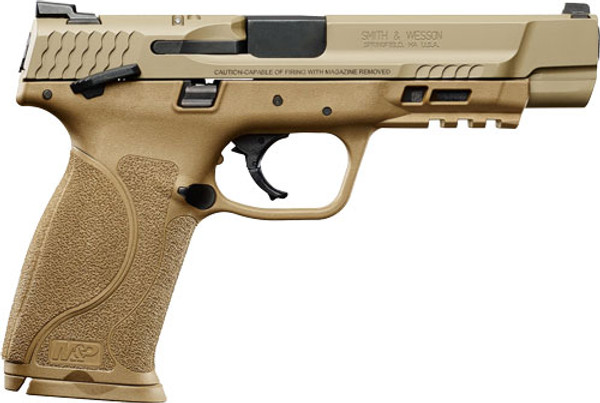 Smith & Wesson M&P9 M2.0 9mm 5" FDE with Thumb Safety, 17-Round Capacity