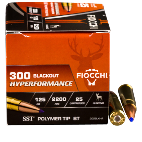 Fiocchi Hyperformance 300 Blackout 125gr SST Ammo - 25 Box/20 Case