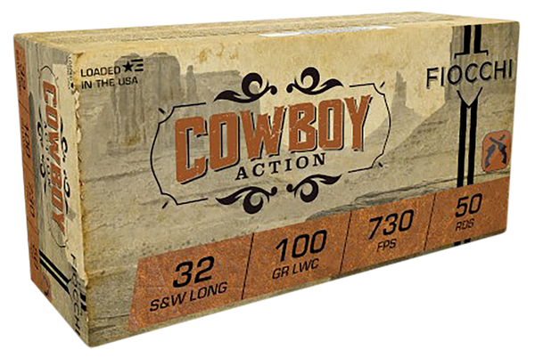 Fiocchi 32LA Cowboy Action 32 S&W Long 100gr Lead Wadcutter - 50 Rounds per Box, 20 Boxes per Case