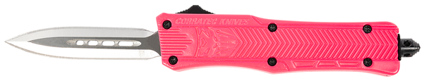 CobraTec CTK-1 Small OTF Dagger with Pink Handle and Glass Breaker